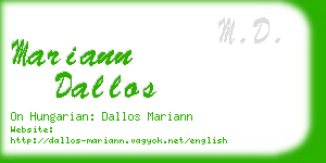 mariann dallos business card